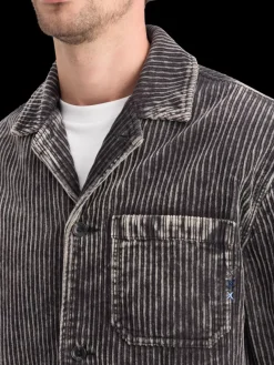Hot Scotch & Soda WASHED CORDUROY JACKET WITH DETACHABLE INNER GILET Black