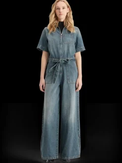 Hot Scotch & Soda Washed denim workwear jumpsuit FriscoNights