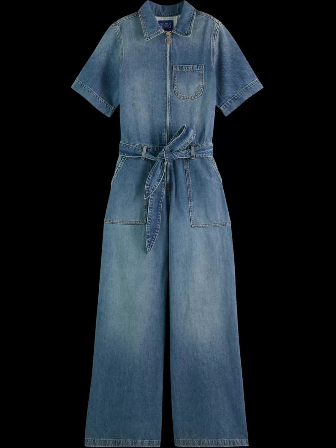 Hot Scotch & Soda Washed denim workwear jumpsuit FriscoNights