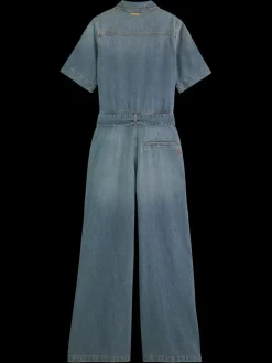 Hot Scotch & Soda Washed denim workwear jumpsuit FriscoNights
