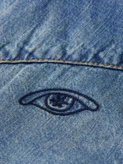 Discount Scotch & Soda WASHED REGULAR FIT DENIM WESTERN SHIRT WITH EMBROIDERIES WashedIndigo