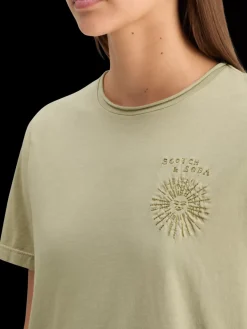Best Scotch & Soda WASHED WITH CHEST ARTWORK RELAXED FIT T-SHIRT