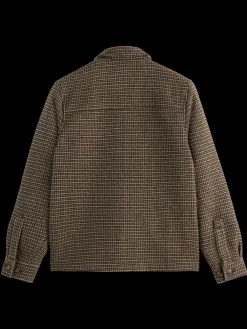 New Scotch & Soda Wool-blend regular fit jacket BlackSpringBlueCheck