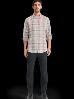 Sale Scotch & Soda Yarn dye check roll up shirt GreenCheck