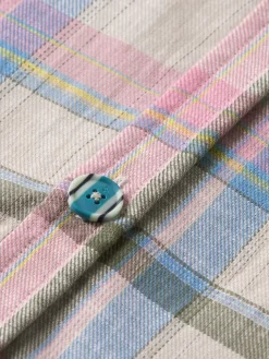 Sale Scotch & Soda Yarn dye check roll up shirt GreenCheck