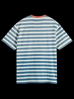 Fashion Scotch & Soda Yarn dye stripe pocket t-shirt