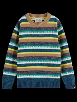 Clearance Scotch & Soda YARN-DYED STRIPED STRUCTURED PULLOVER MulticolourStripe
