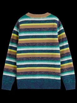 Clearance Scotch & Soda YARN-DYED STRIPED STRUCTURED PULLOVER MulticolourStripe