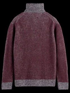 Clearance Scotch & Soda ZIP TROYER ALPACA WOOL BLEND SWEATER
